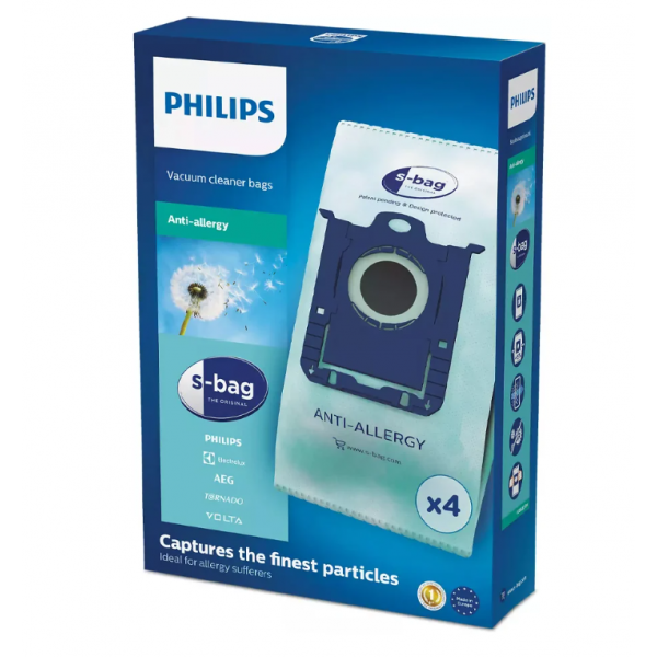 Σακούλες σκούπας Anti Allergy S-BAG Philips-Aeg-Electrolux  Γνήσιες FC8022 
